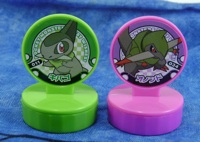 Pokemon Retsuden Stamps Axew and Fraxure