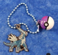 Pokemon Dialga Enameled Keychain with Pokeball