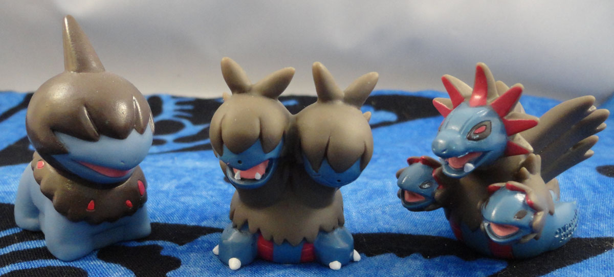 Pokemon - Deino Zweilous and Hydreigon with 2 poses 3D model 3D printable