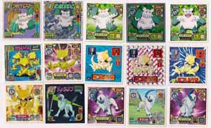 Pokemon Retsuden Seal Amada Stickers