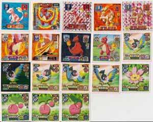 Pokemon Retsuden Seal Amada Stickers