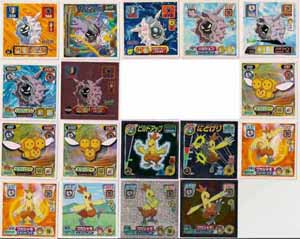 Pokemon Retsuden Seal Amada Stickers