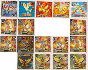 Pokemon Retsuden Seal Amada Stickers