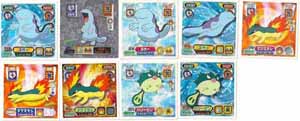 Pokemon Retsuden Seal Amada Stickers