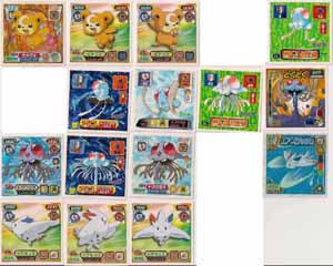 Pokemon Retsuden Seal Amada Stickers